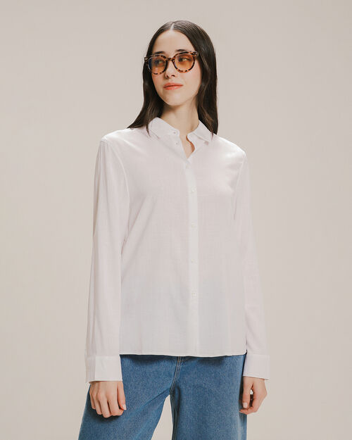 Camisa Manga Larga Textura Lino